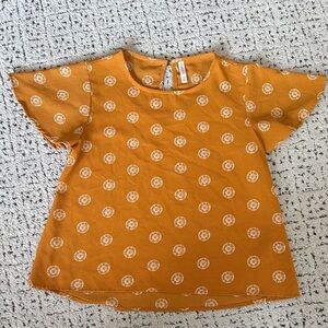 Mustard Yellow Patterned Top